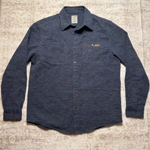 Dickies Mens Size Medium Long Sleeve Button Up Collared Knit Casual Shirt